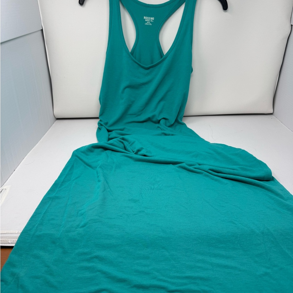 Mossimo Supply Co. Teal Backless Maxi Dress